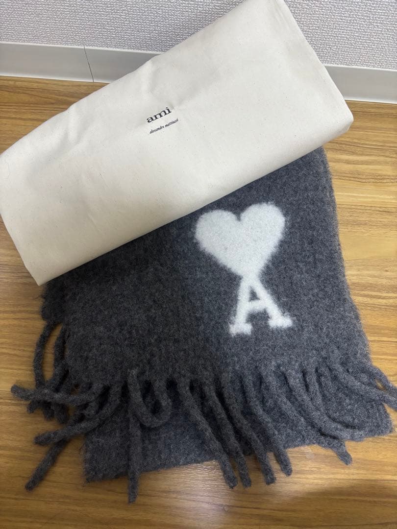 アミパリ マフラー 新品未使用 グレー