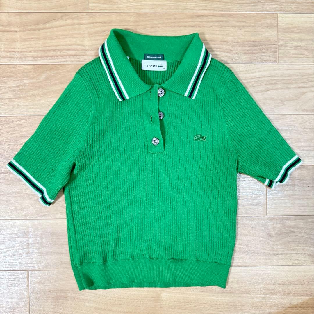 「LACOSTE for SNIDEL」グリーン ポロシャツ　Sサイズ