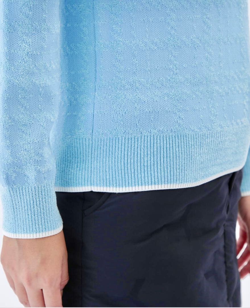 なみき着用☆New Balance Golf グレンチェック柄ハイネックニット