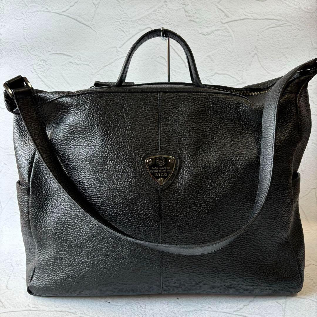 【未使用級】アタオ ATAO グランヴィ ボストンバック 2way旅行 ブラック