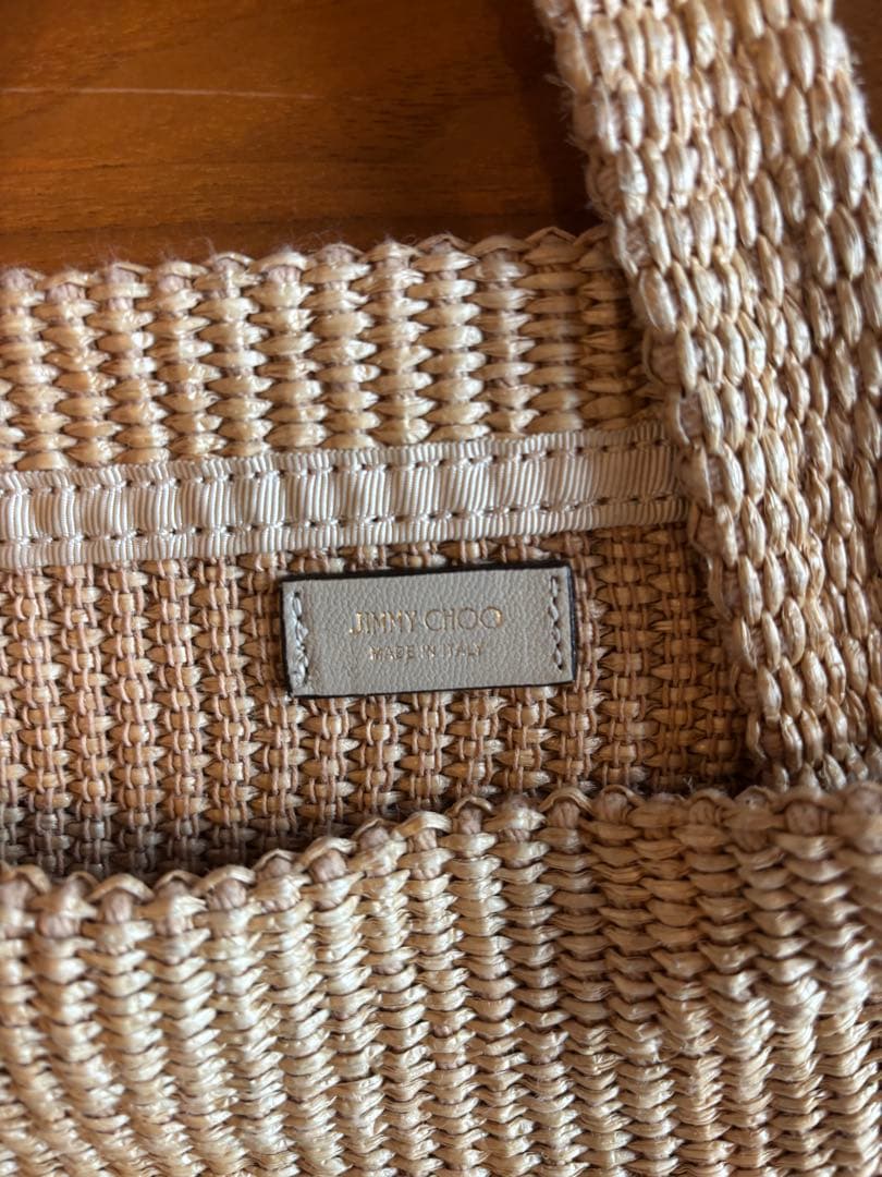 JIMMY CHOO かごバッグ ベージュ