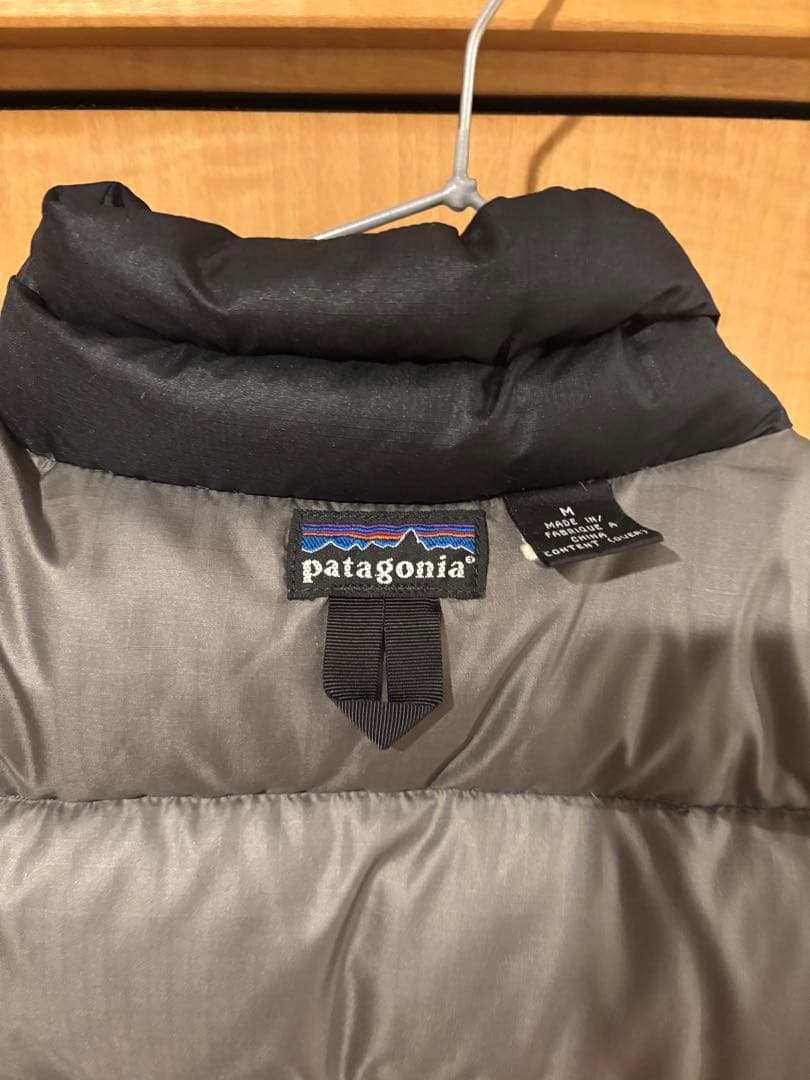 【美品】patagonia 黒 オールドグースダウンベスト ドローコード 00s