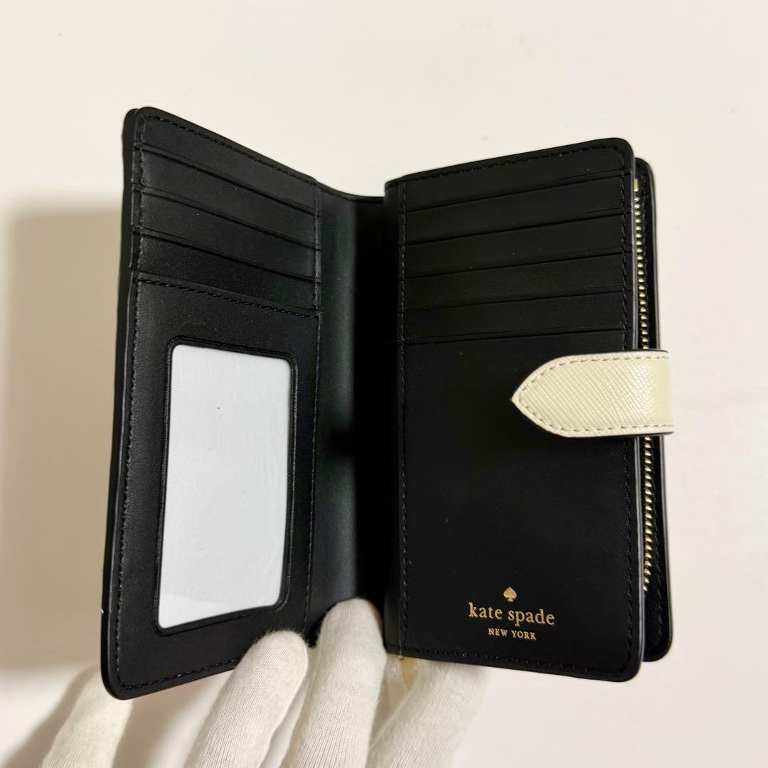 残り1点　kate spade ケイトスペード　ハート　二つ折り　財布　ホワイト