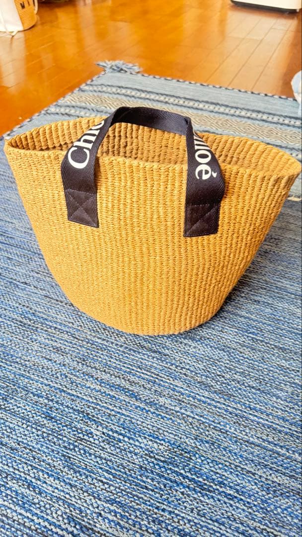 【美品】CHLOE トートバッグ バスケットバッグ 大人気 ロゴ カゴバッグ