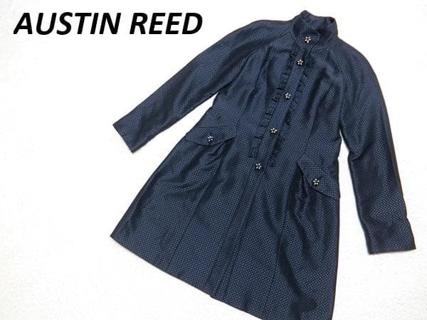 みゆ　オースチンリード　フリルコート　ネイビーブラック