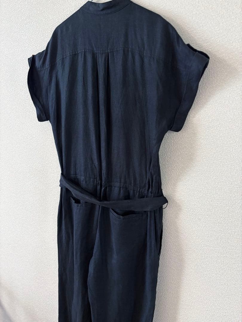 ラルフローレン　オールインワン　リネン　ブラック