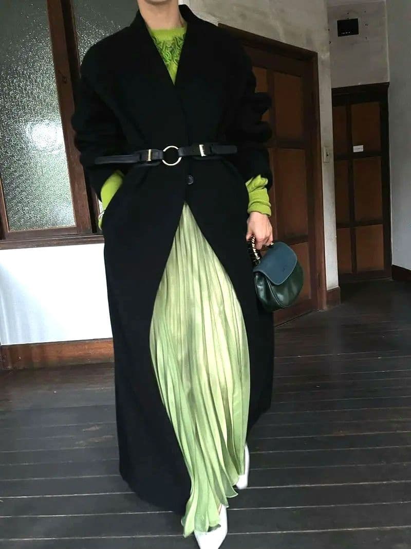 UND PLUMP SLEEVE BELTED COAT　ameri