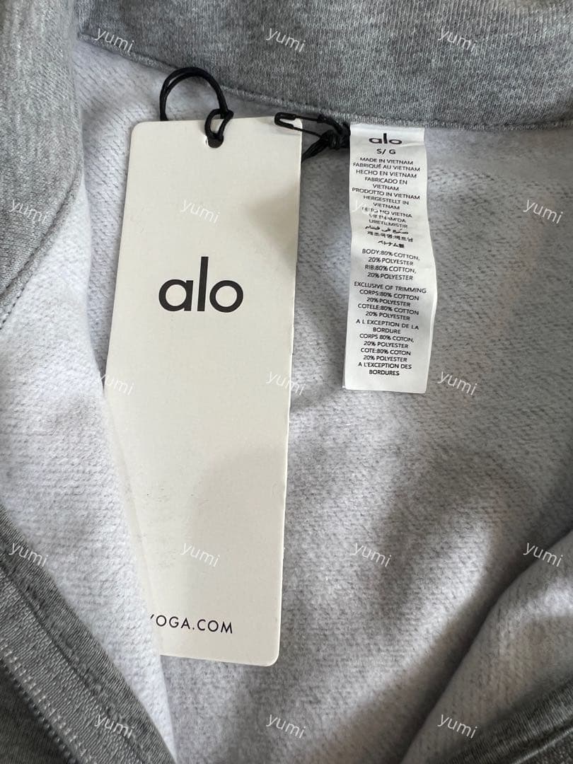 ALO YOGA ジップアップ トレーナー　スウェット　S M L裏起毛