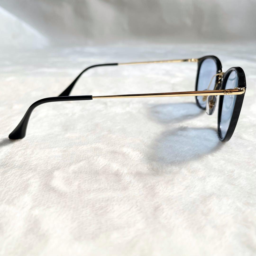 極美品 Ray Ban RB7140 ブルーレンズ ケース付き クラシック 金黒