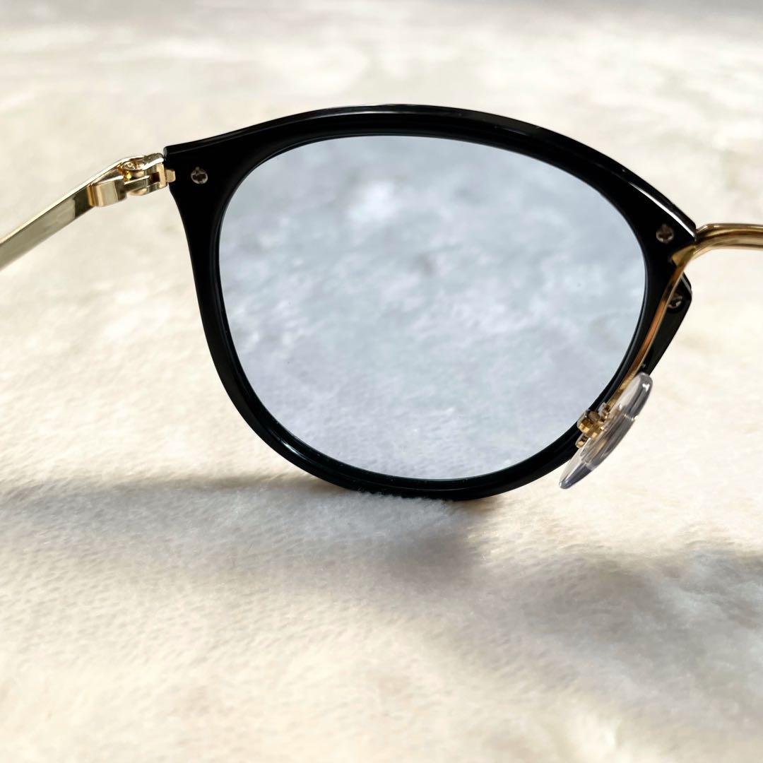 極美品 Ray Ban RB7140 ブルーレンズ ケース付き クラシック 金黒