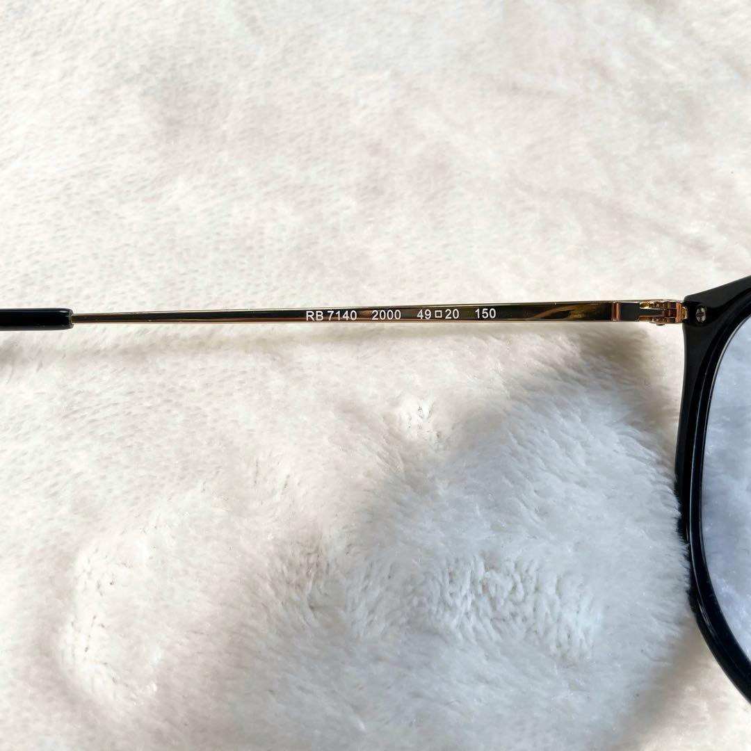 極美品 Ray Ban RB7140 ブルーレンズ ケース付き クラシック 金黒