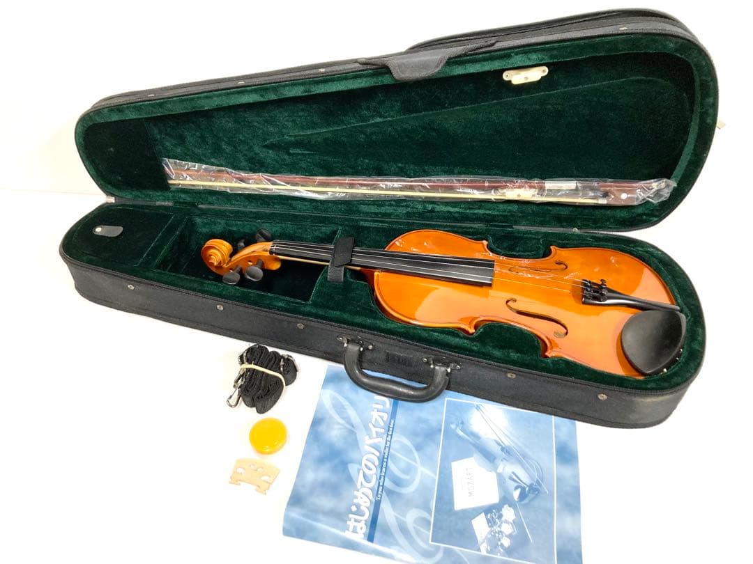 未使用保管品◆バイオリン◆4/4サイズ 初心者用 セミハードケース／教則本付き