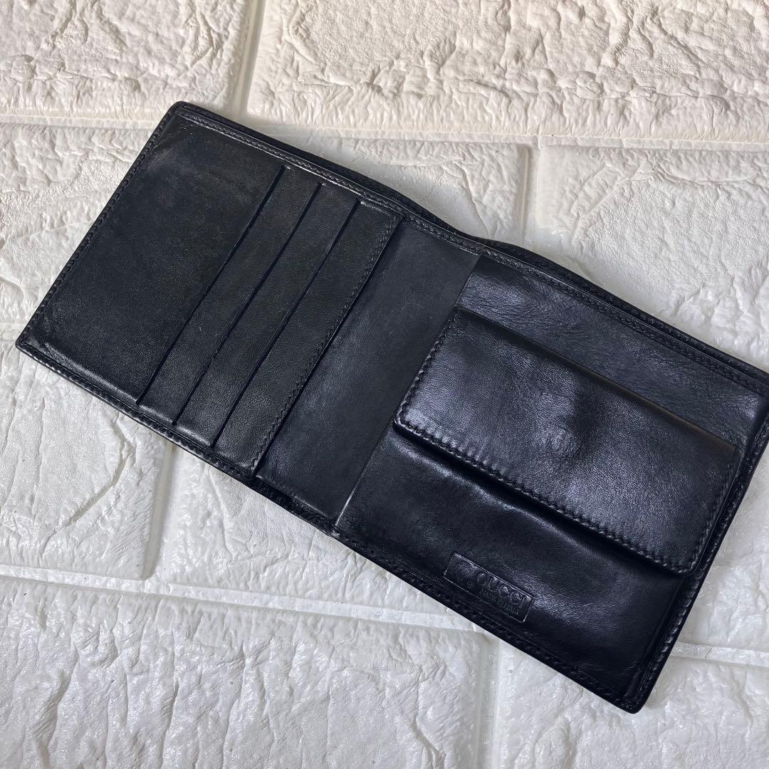 GUCCI 折り財布　財布　ブラック　オールドグッチ　GGスプリーム