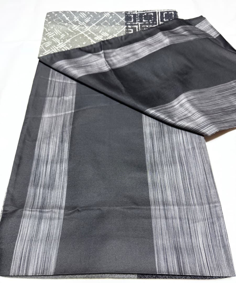 高級 袋帯 正絹 全通柄 西陣紹絕織 ブラック シャレ帯 洒落帯 訪問着 お召し