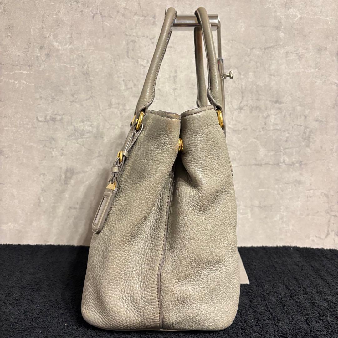 プラダ トートバッグ 2way ヴィッテロダイノ グレー 3室収納 ショルダー