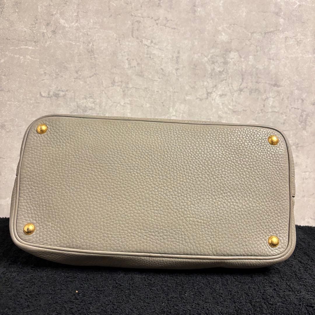 プラダ トートバッグ 2way ヴィッテロダイノ グレー 3室収納 ショルダー