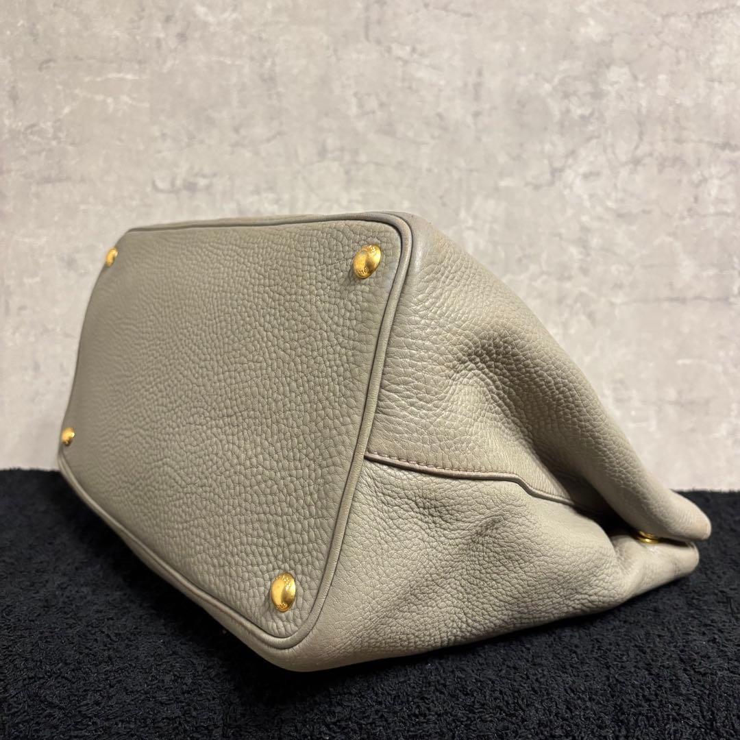 プラダ トートバッグ 2way ヴィッテロダイノ グレー 3室収納 ショルダー