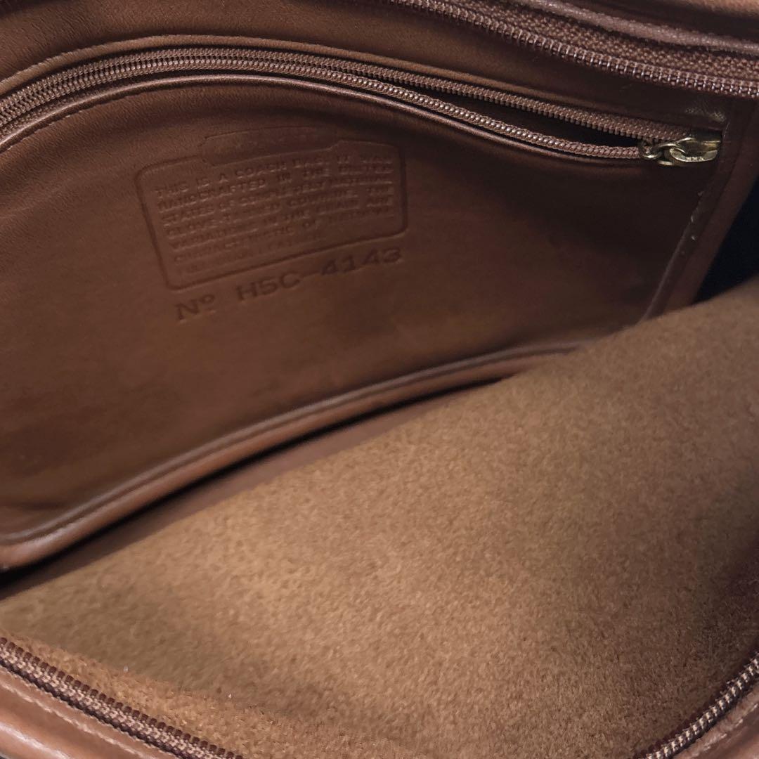 ✨希少アメリカ製オールドCOACHコーチ ブラウンレザーショルダーバッグ