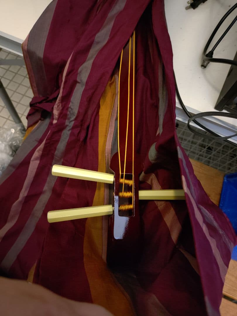 三味線 踊り用 小道具 日本舞踊 藤間流 便利な手作りカバー付