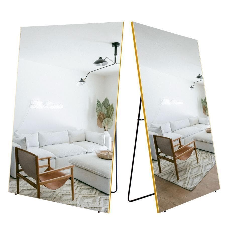 割れない鏡 姿見 全身鏡 フィルムミラー 壁掛け鏡 幅80cm 白 2296