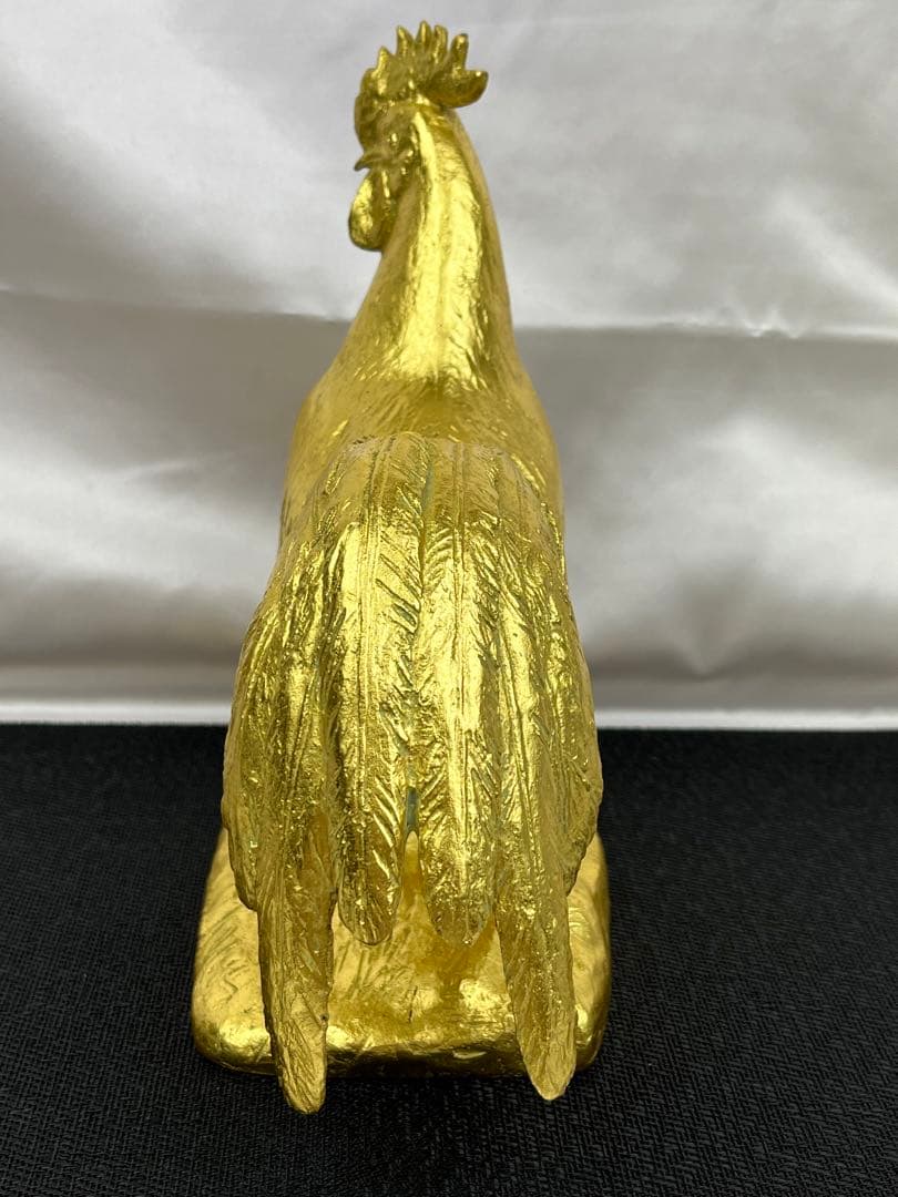 御神鶏　本金箔仕上ブロンズ像　富永直樹作 357