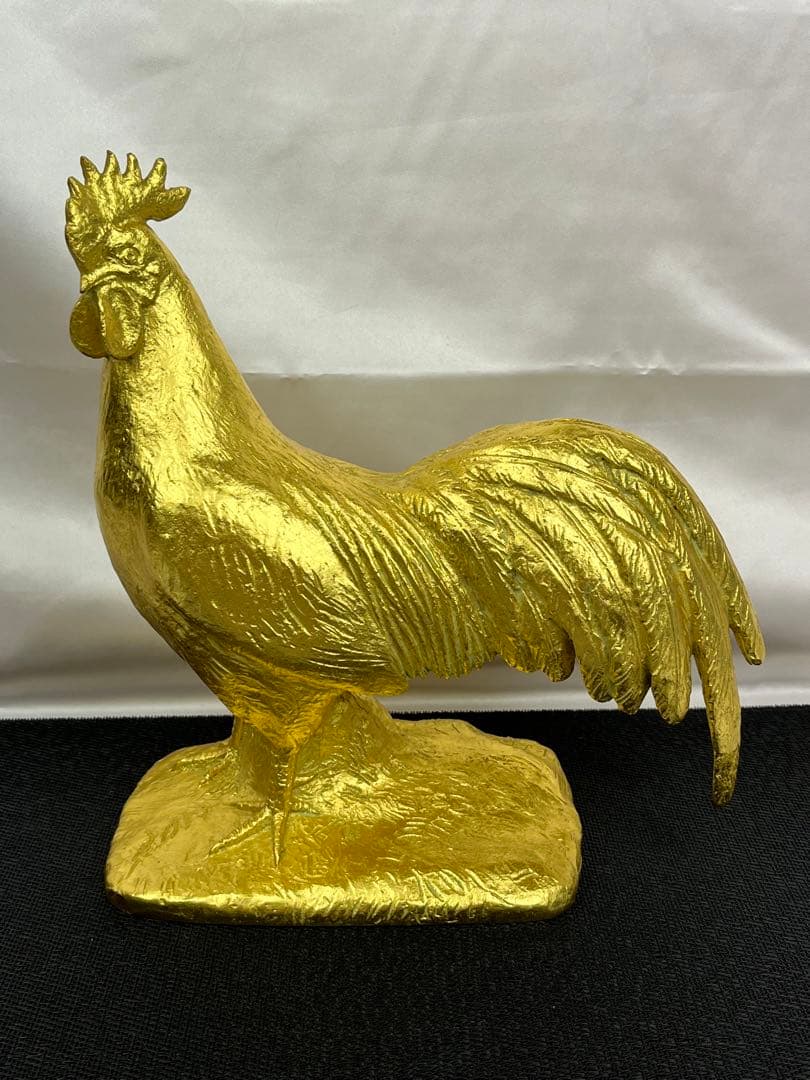 御神鶏　本金箔仕上ブロンズ像　富永直樹作 357