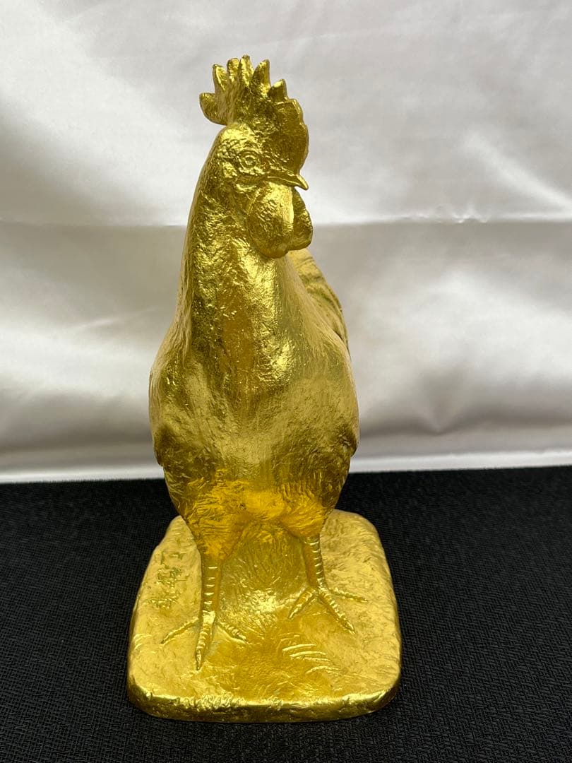 御神鶏　本金箔仕上ブロンズ像　富永直樹作 357