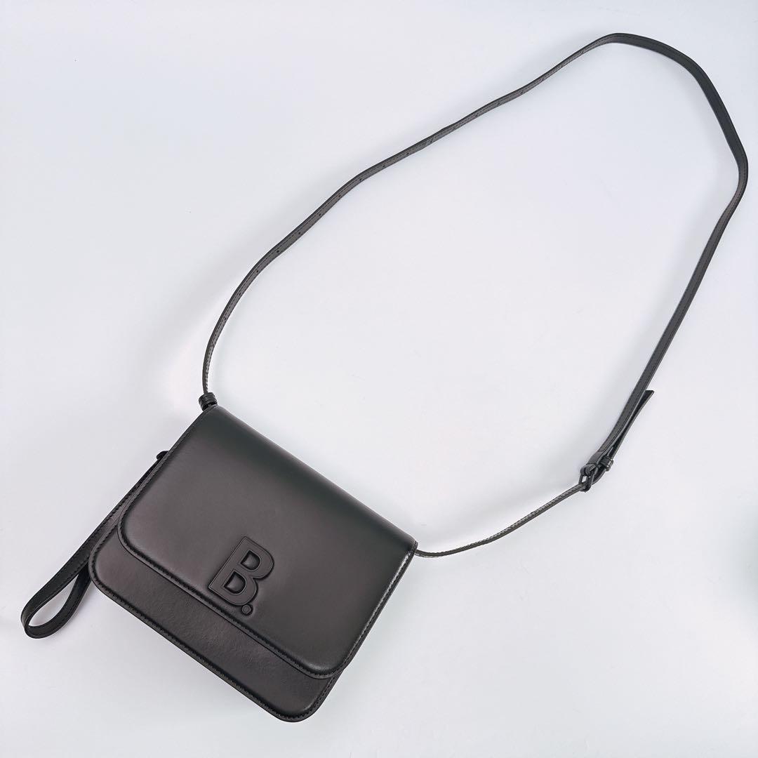 バレンシアガ Bロゴ 2wayショルダーバッグ レザー ブラック 592898