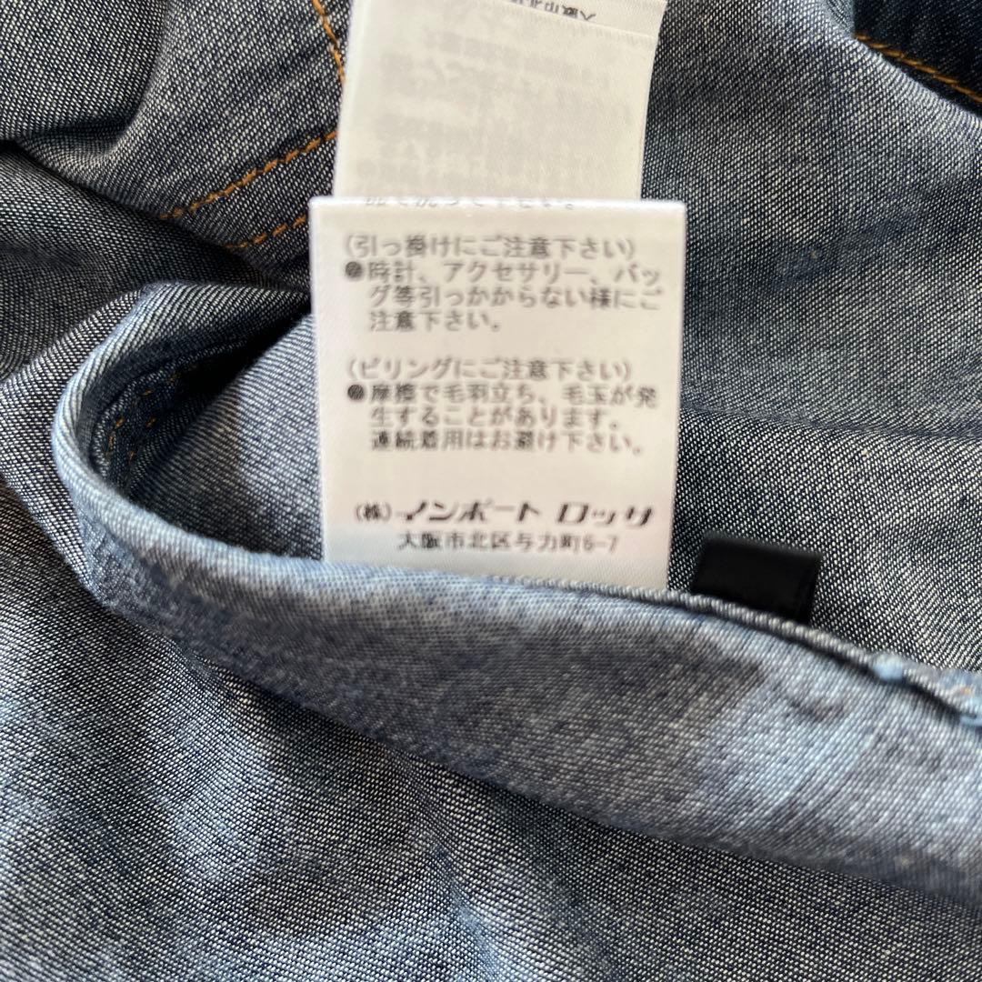 インポートロッサ デニムジャケット　フード付きワンピース　春夏羽織り 綿100%