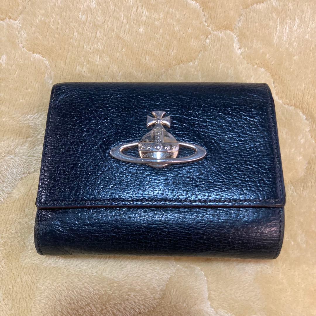 Vivienne Westwood 三つ折り財布 黒 がま口