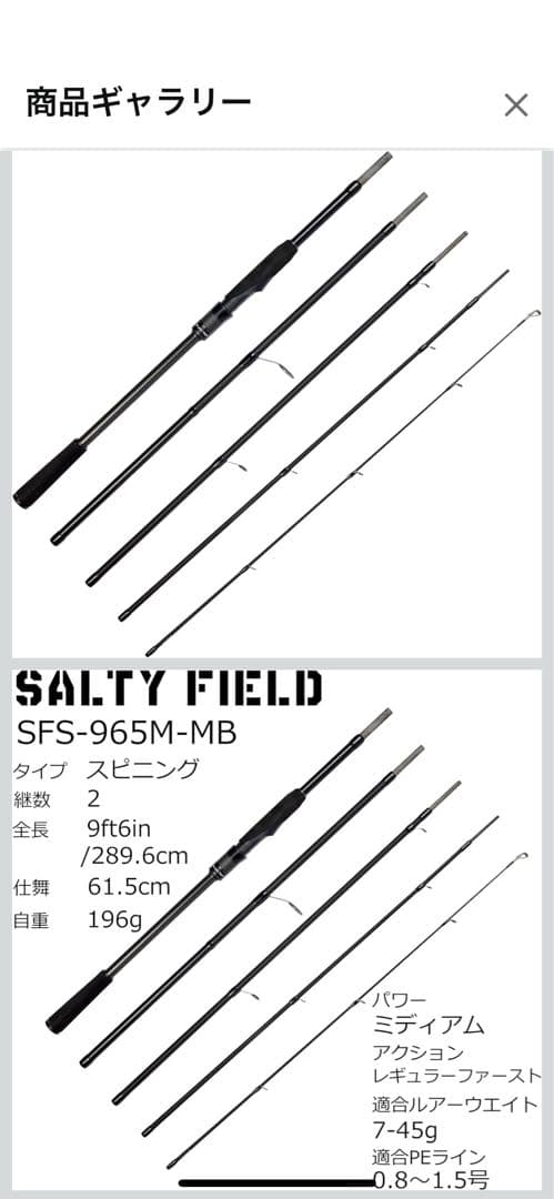 Abu Garcia SFS 965M-MB シーバスショアジギロッド　ラス1