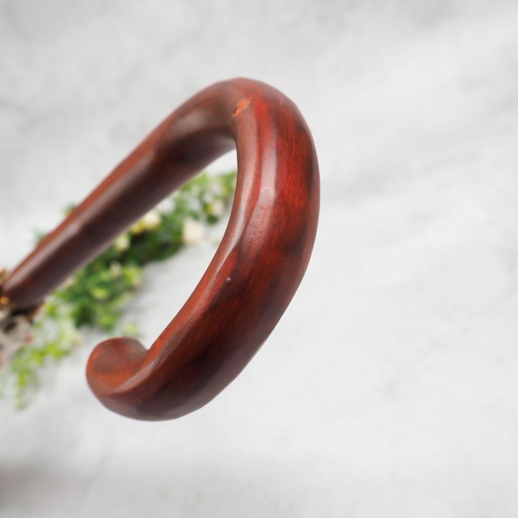 美品 イイダ傘店 日傘 ぺんぺん草 綿麻 刺繍 総柄 UVカット加工 45cm