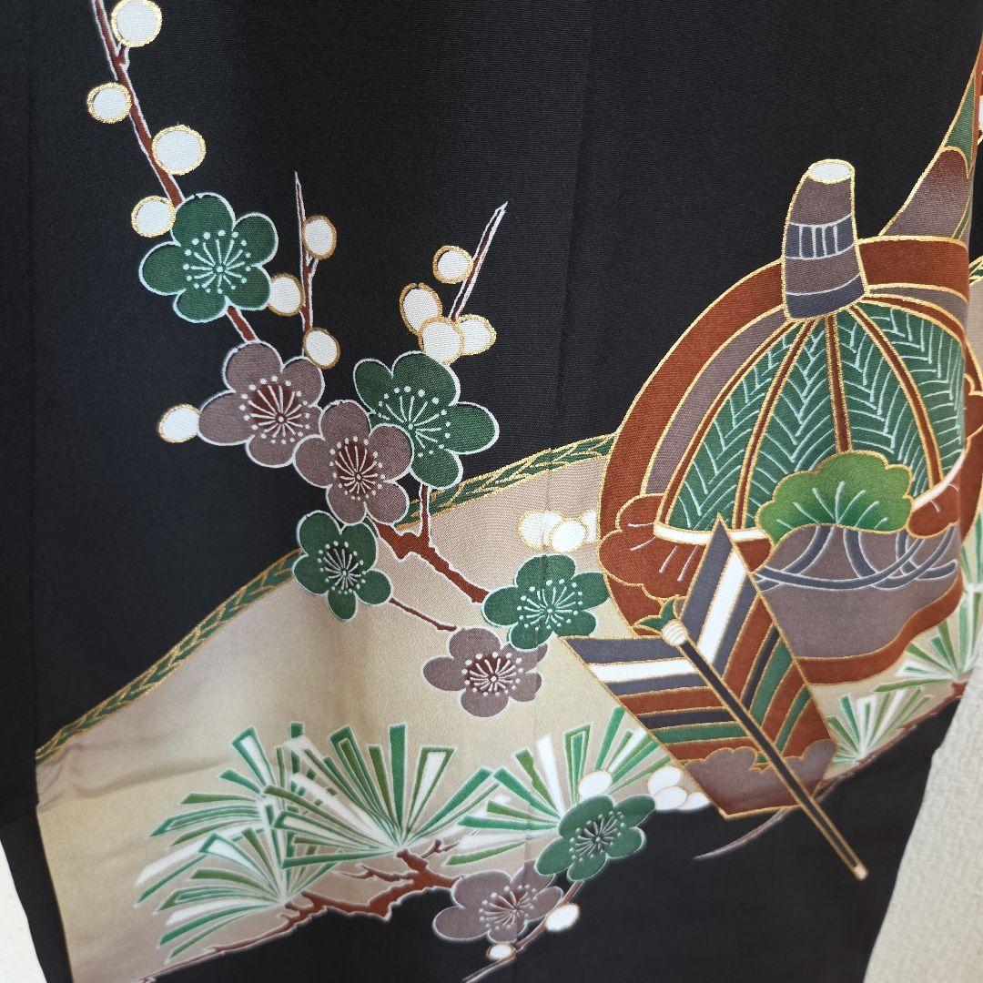 No63 正絹　男の子お祝い着物　長襦袢付き　産着　七五三