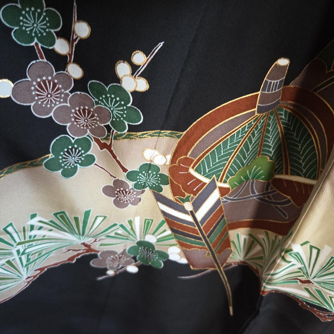 No63 正絹　男の子お祝い着物　長襦袢付き　産着　七五三