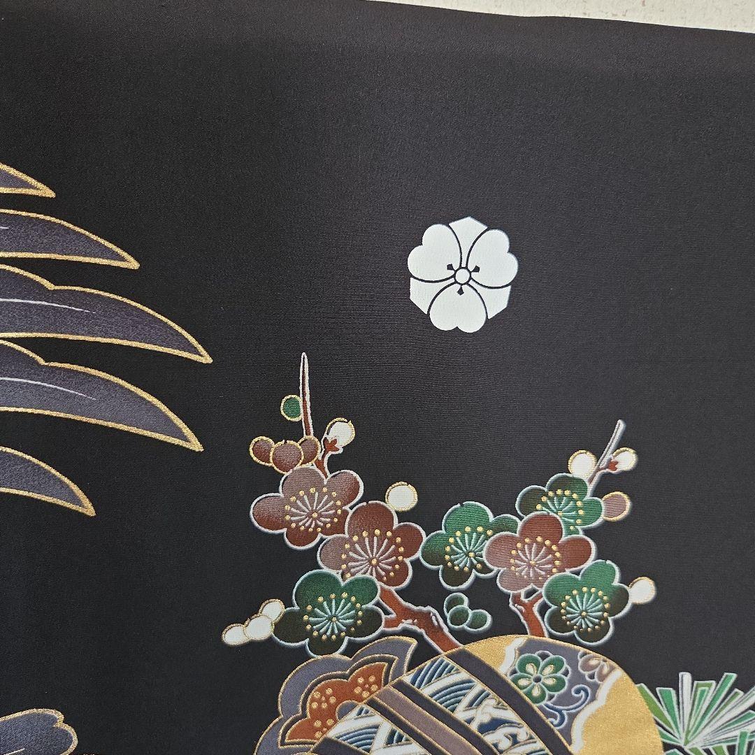 No63 正絹　男の子お祝い着物　長襦袢付き　産着　七五三