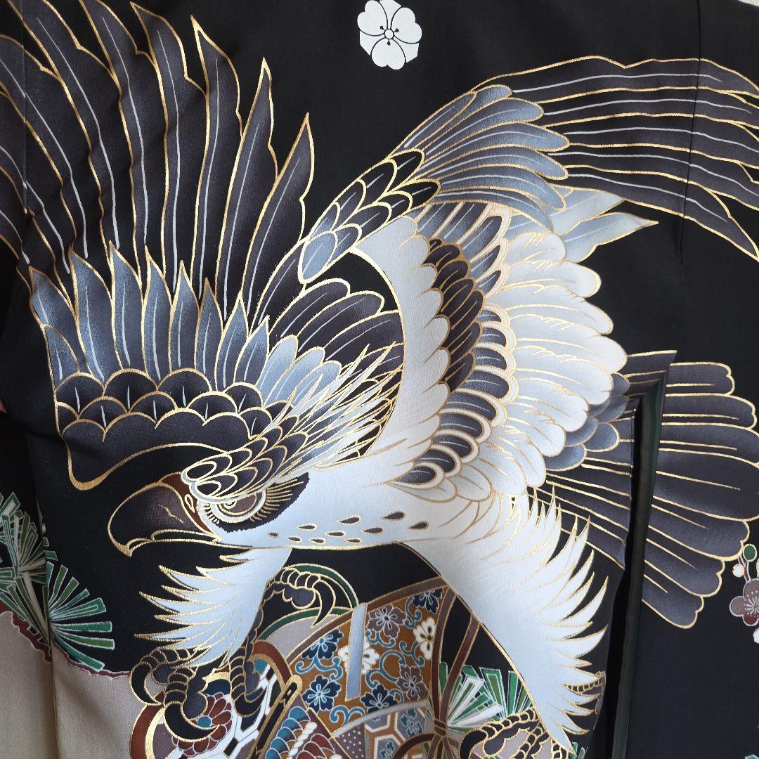 No63 正絹　男の子お祝い着物　長襦袢付き　産着　七五三