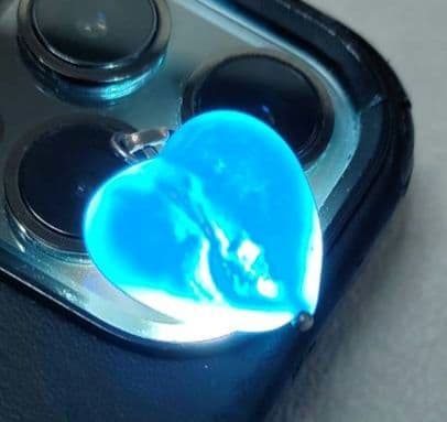 【アンティーク】ハート形　サフィレット シルバー　ペンダントトップ　レア