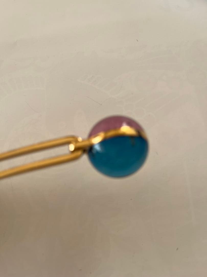 コレットマルーフ　ジェモロジーオーブヘアピン　ブルー&パープル