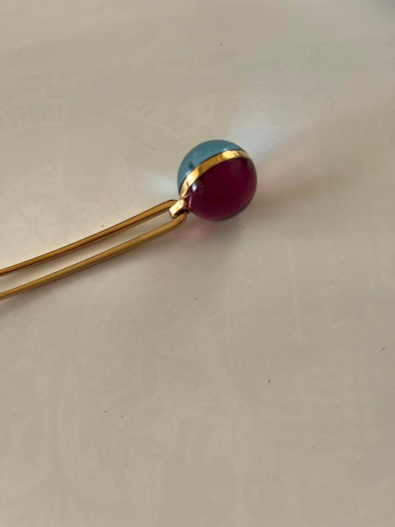 コレットマルーフ　ジェモロジーオーブヘアピン　ブルー&パープル