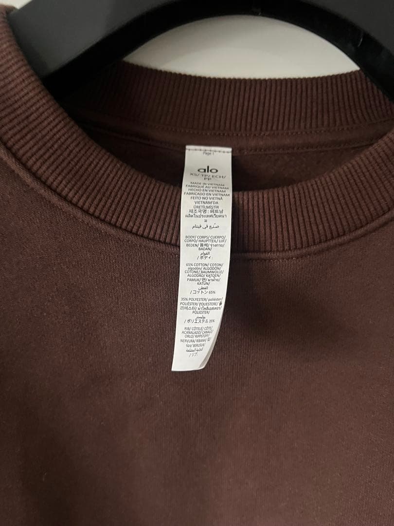 alo スウェット トレーナー Accolade クルーネック プルオーバーXS