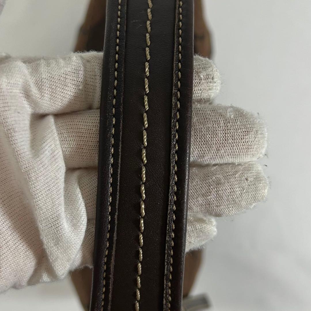 【美品】コーチ 11289 ホーボー シグネチャー ワンハンドバッグ 肩掛け 茶