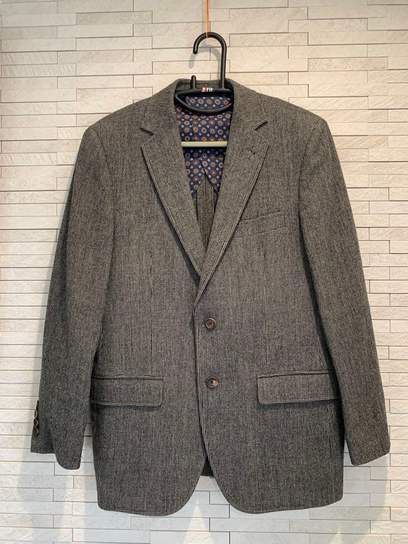 グレー ウール100%のテーラードジャケット