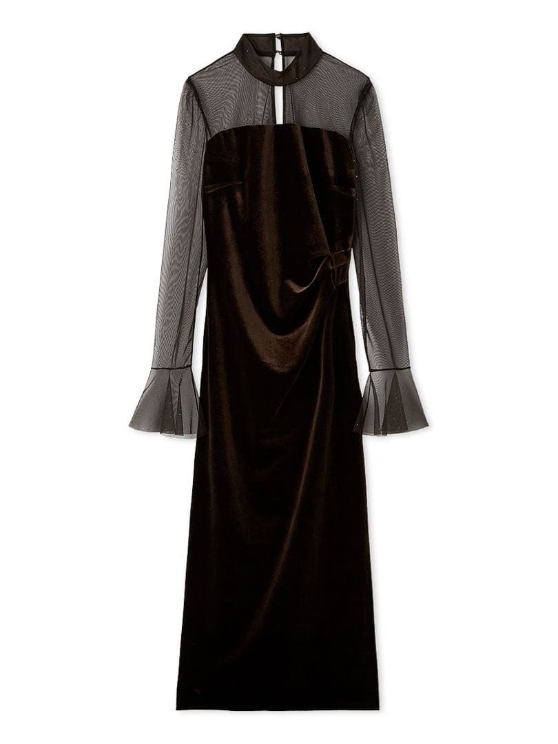 SNIDELシアードッキングベロアドレス【カンヘウォン着用】