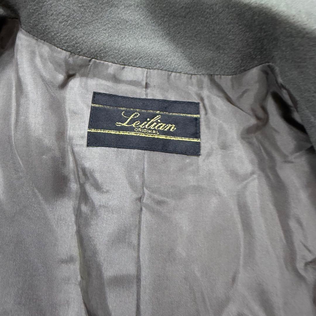 レリアン 大きい XXL カシミヤ100％ ロロピアーナ ミドルコート女優襟