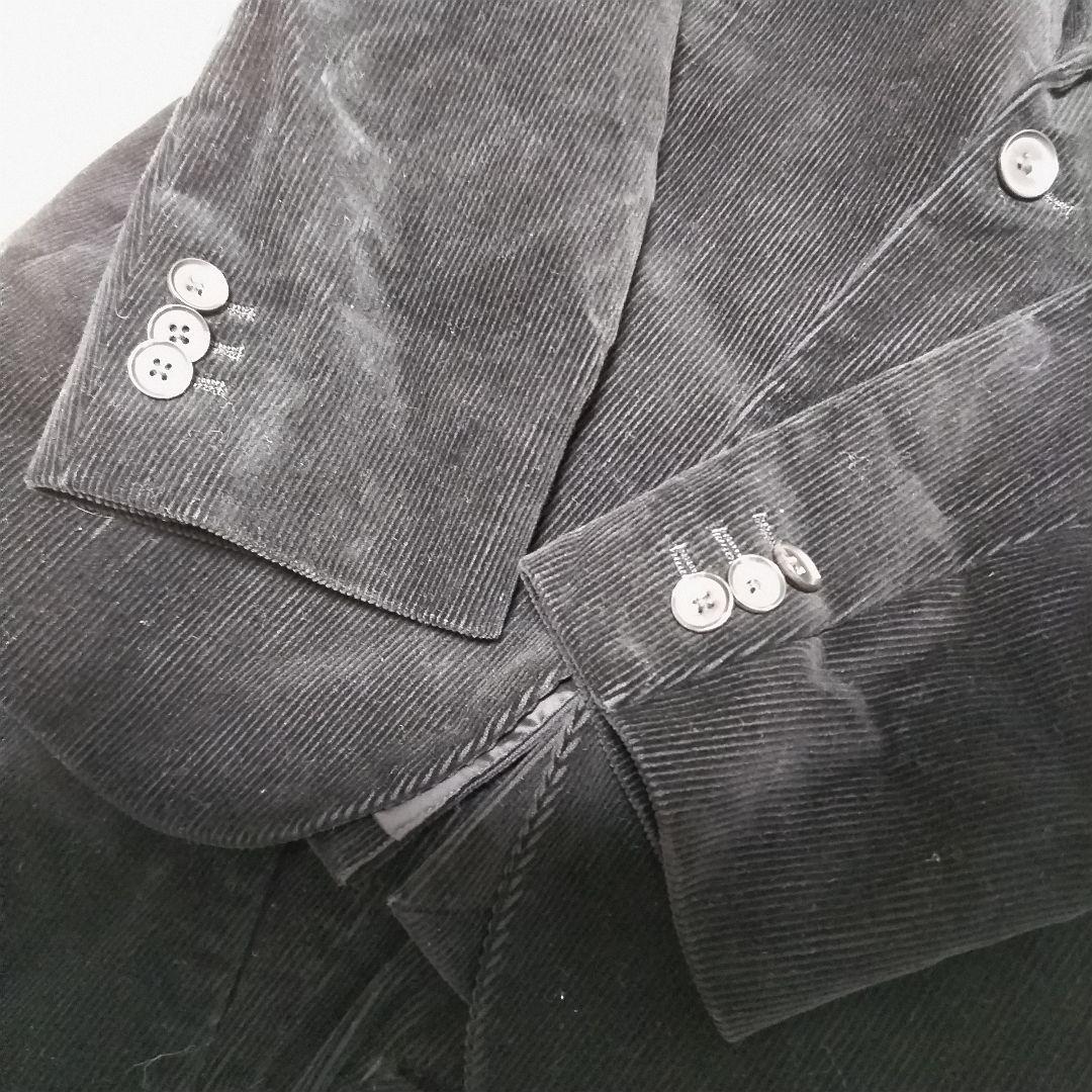 ナノユニバース　ダメリーノ　コーデュロイ　セットアップ　ブラック　L