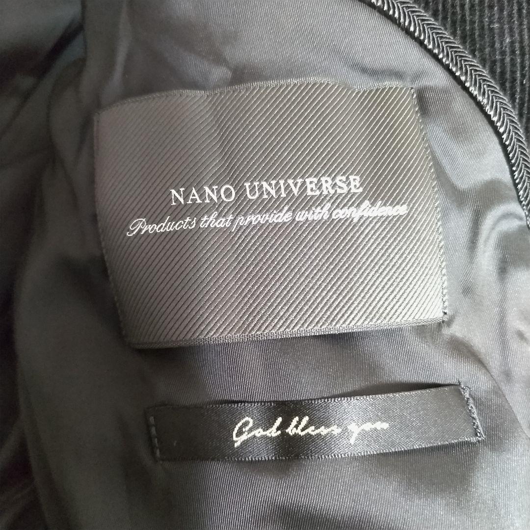 ナノユニバース　ダメリーノ　コーデュロイ　セットアップ　ブラック　L