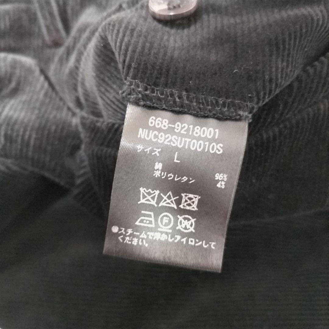 ナノユニバース　ダメリーノ　コーデュロイ　セットアップ　ブラック　L