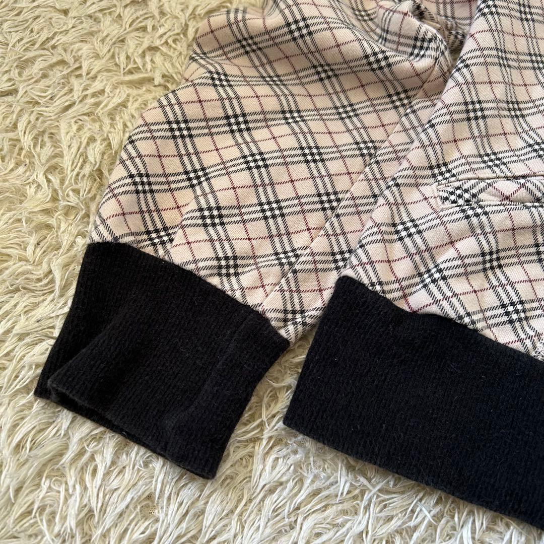 バーバリーブルーレーベル❣️トラックジャケット　ノバチェック柄　ホースロゴ刺繍