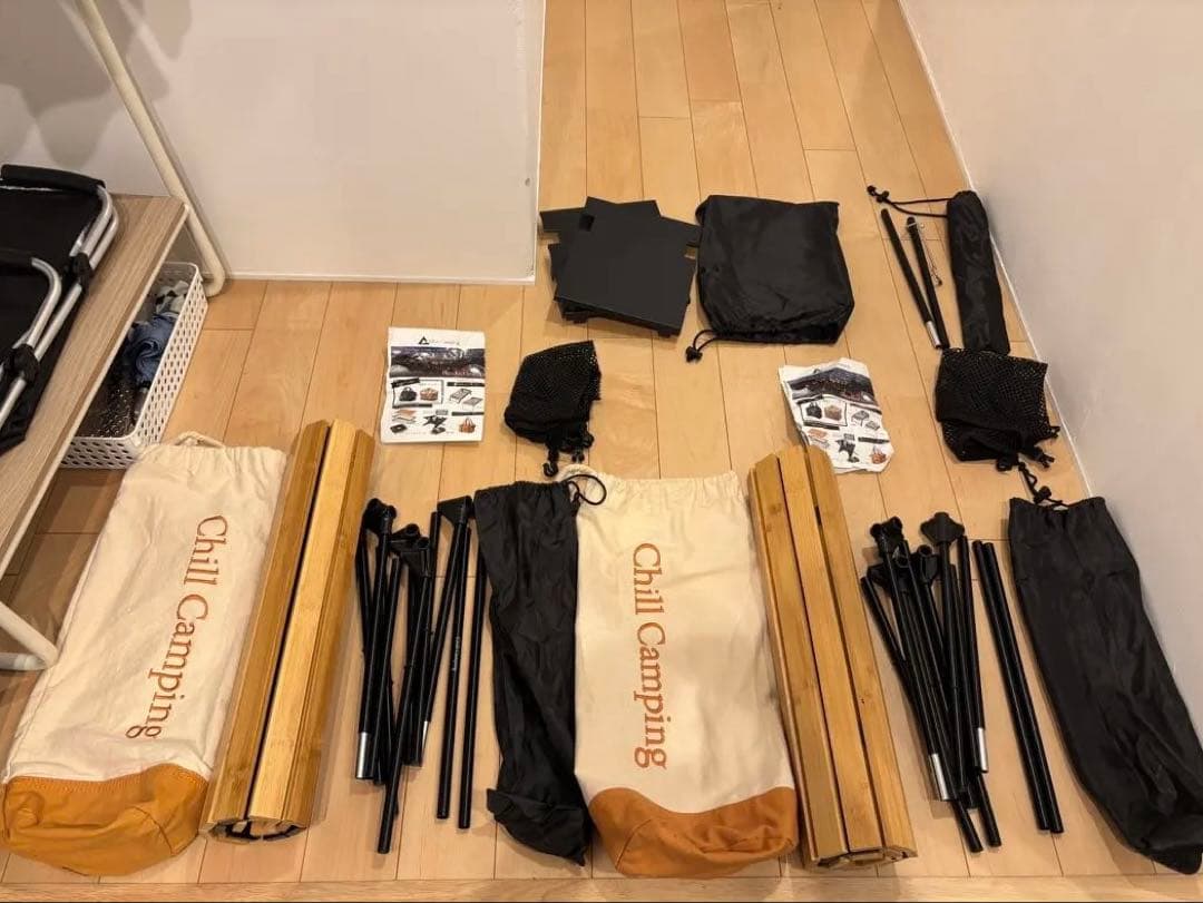 ChillCamping ウッドテーブル　コンパクト収納