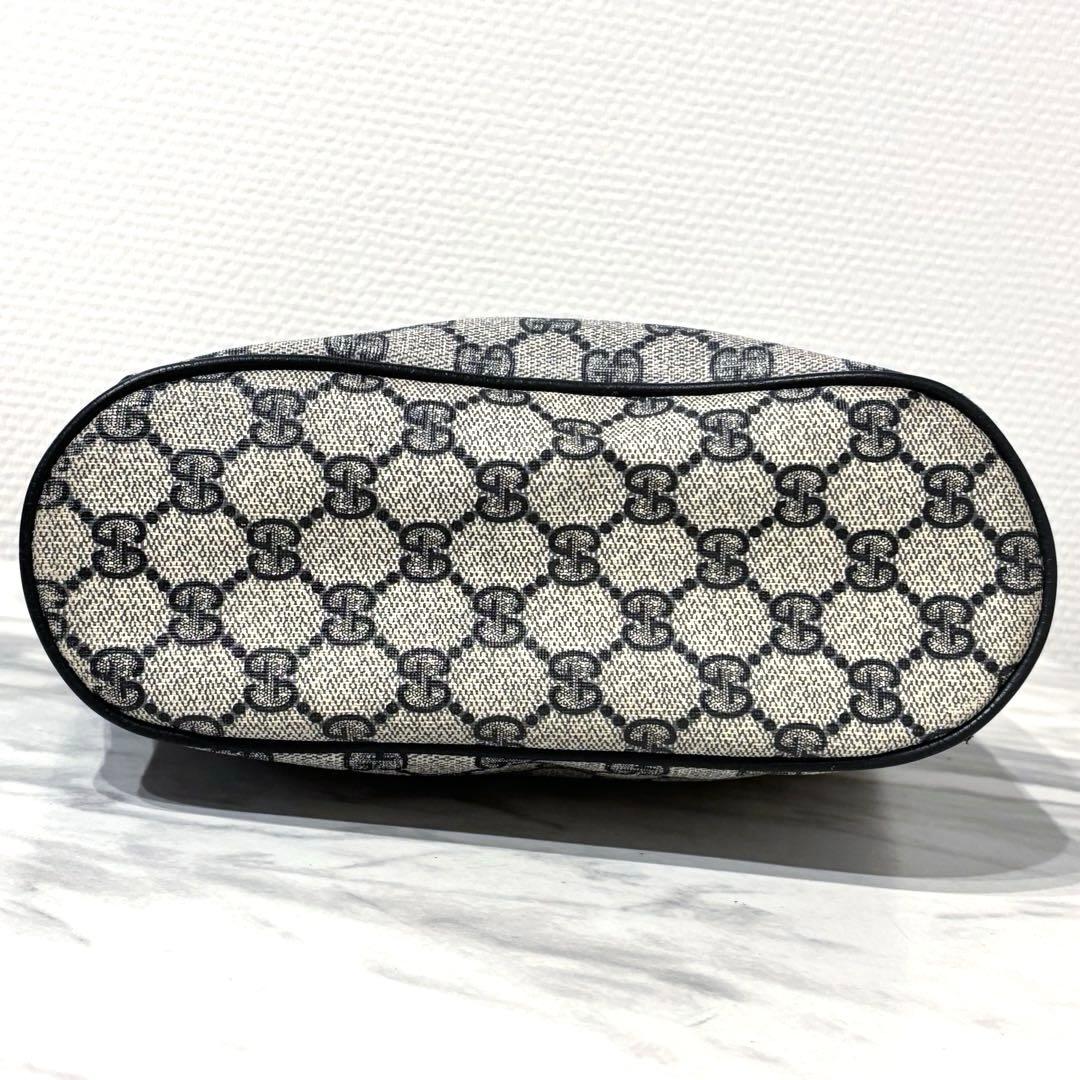 オールドグッチ　シェリーライン　ショルダーバッグ　ネイビー　GUCCI